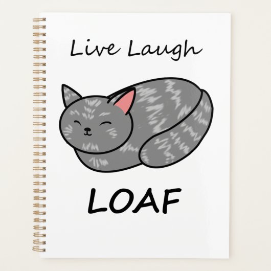Live Laugh Loaf Grey Tabby Cat Organizer (Voorkant)