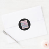 Live Laugh Lobotomy Funny Dolphin Groovy Ronde Sticker (Envelop)