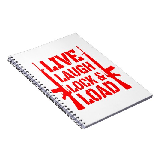 Live Laugh Lock & Load #USAPatriotGraphics © Notitieboek (Rechterzijde)