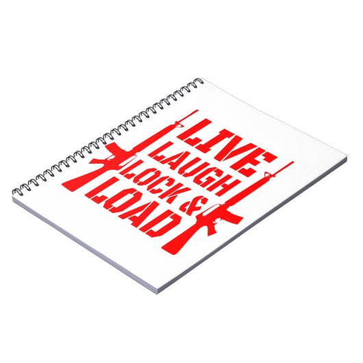 Live Laugh Lock & Load #USAPatriotGraphics © Notitieboek (Linkerzijde)