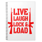 Live Laugh Lock & Load #USAPatriotGraphics © Notitieboek (Voorkant)
