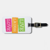 Live Laugh Love 2 Bagagelabel (Voorkant horizontaal)