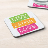 Live Laugh Love 2 Bier Onderzetter (Linkerzijde)