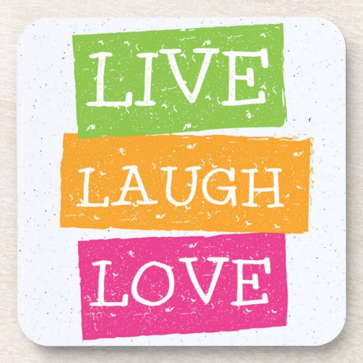 Live Laugh Love 2 Bier Onderzetter (Voorkant)