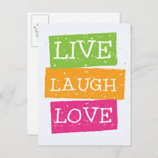 Live Laugh Love 2 Briefkaart (Voorkant / Achterkant)