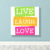 Live Laugh Love 2 Canvas Afdruk (Insitu (Houten vloer))