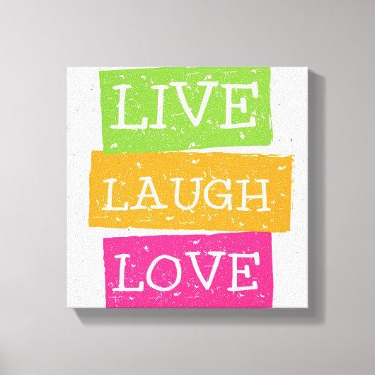 Live Laugh Love 2 Canvas Afdruk (Voorkant)