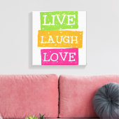 Live Laugh Love 2 Canvas Afdruk (Insitu (Woonkamer))