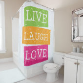 Live Laugh Love 2 Douchegordijn (In situ)