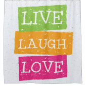 Live Laugh Love 2 Douchegordijn (Voorkant)