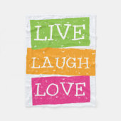Live Laugh Love 2 Fleece Deken (Voorkant)