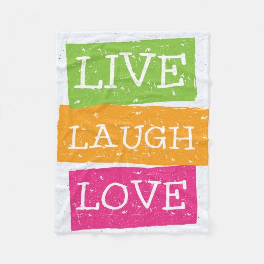Live Laugh Love 2 Fleece Deken (Voorkant)