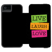 Live Laugh Love 2 Incipio iPhone Portemonnee Hoesje (Agenda Open)