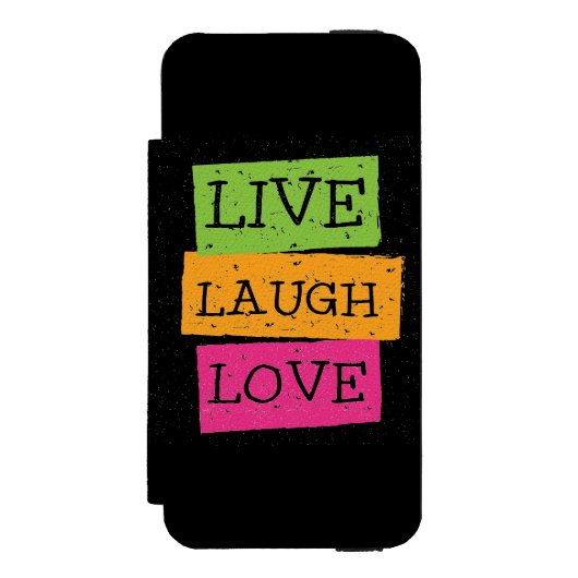 Live Laugh Love 2 Incipio iPhone Portemonnee Hoesje (Voorkant Agenda)