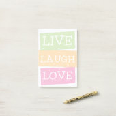 Live Laugh Love 2 Post-it® Notes (Op bureau)