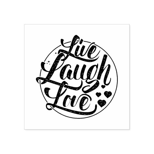Live Laugh Love 2 Rubberstempel (Afrduk)