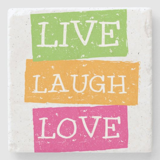 Live Laugh Love 2 Stenen Onderzetter (Voorkant)