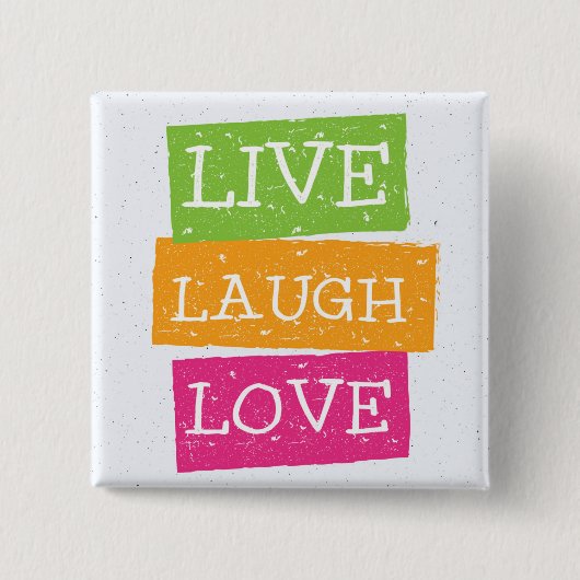 Live Laugh Love 2 Vierkante Button 5,1 Cm (Voorkant)