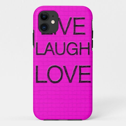 Live Laugh Love 3D iPhone Case (Achterkant)