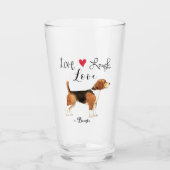 Live Laugh Love a Beagle Glass Glas (Voorkant)
