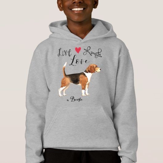 Live Laugh Love a Beagle Hoodie (Voorkant)