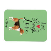 Live Laugh Love a Beagle Magnet Magneet (Horizontaal)