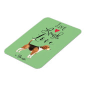 Live Laugh Love a Beagle Magnet Magneet (Linkerzijde)