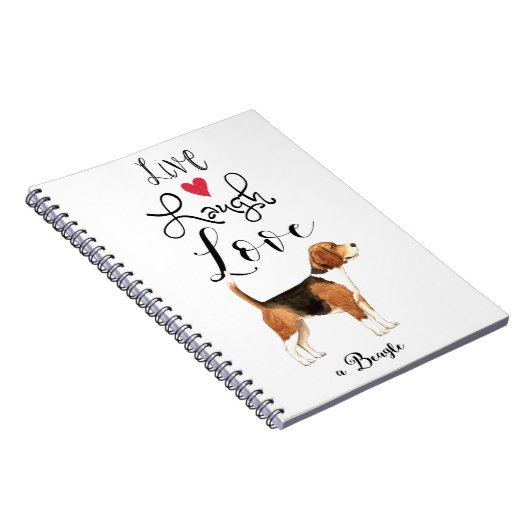 Live Laugh Love a Beagle Notitieboek (Rechterzijde)