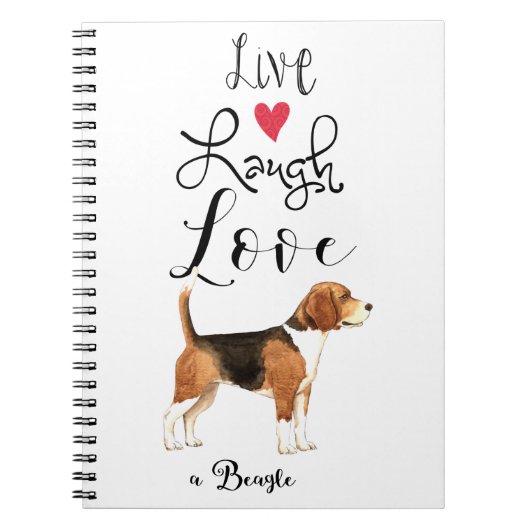 Live Laugh Love a Beagle Notitieboek (Voorkant)