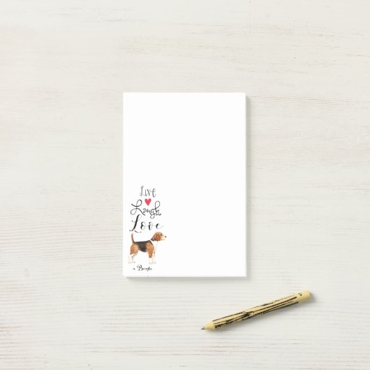 Live Laugh Love a Beagle Post-it Notes (Op bureau)