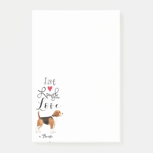 Live Laugh Love a Beagle Post-it Notes (Voorkant)