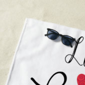 Live Laugh Love a Belgische Malinois Beach Towel Strandlaken (In situ)