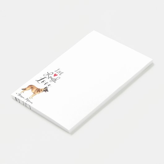 Live Laugh Love a Belgische Malinois Post-it Notes (Schuin)