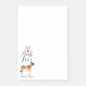 Live Laugh Love a Belgische Malinois Post-it Notes (Voorkant)