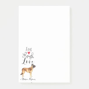 Live Laugh Love a Belgische Malinois Post-it Notes