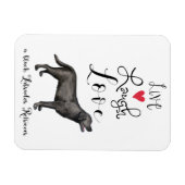 Live Laugh Love a Black Lab Magneet (Horizontaal)