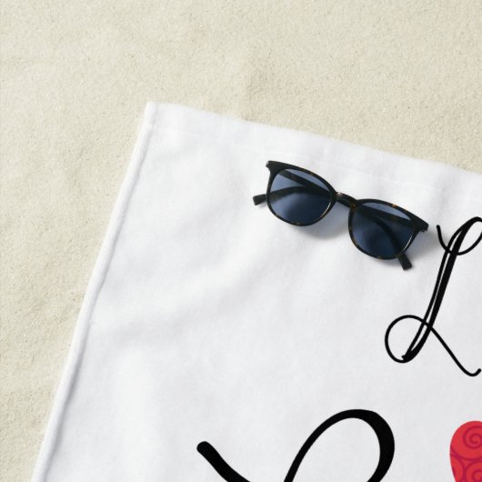 Live Laugh Love a Black Lab Strandlaken (In situ)