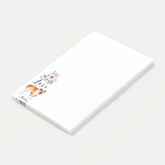 Live Laugh Love a Bulldog Post-it Notes (Schuin)