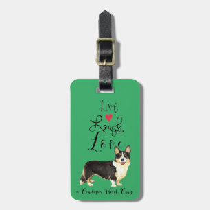 Live Laugh Love a Cardigan Welsh Corgi Bagagelabel