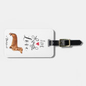 Live Laugh Love a Dachshund Bagagelabel (Voorkant horizontaal)