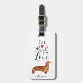 Live Laugh Love a Dachshund Bagagelabel (Voorkant verticaal)