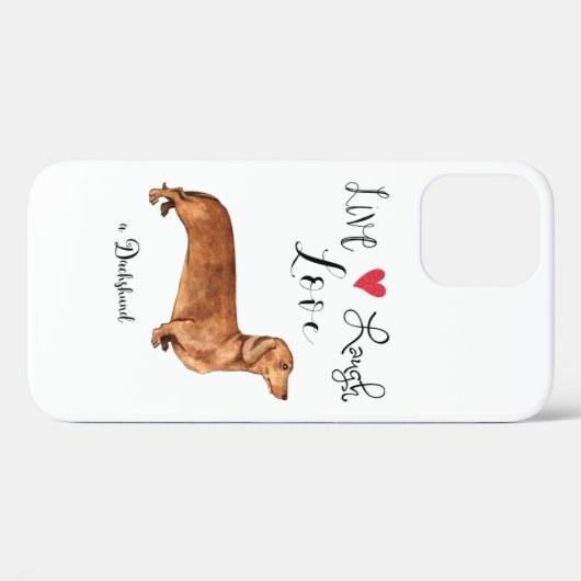 Live Laugh Love a Dachshund Case-Mate iPhone Case (Achterkant (horizontaal))