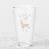 Live Laugh Love a Dachshund Glass Glas (Achterkant)