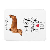 Live Laugh Love a Dachshund Magnet Magneet (Horizontaal)