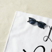 Live Laugh Love a Doberman Pinscher Beach Towel Strandlaken (In situ)