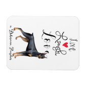 Live Laugh Love a Doberman Pinscher Magnet Magneet (Horizontaal)