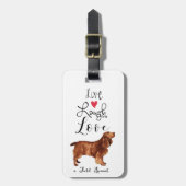 Live Laugh Love a Field Spaniel Bagagelabel (Voorkant verticaal)