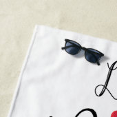 Live Laugh Love a Field Spaniel Beach Towel Strandlaken (In situ)