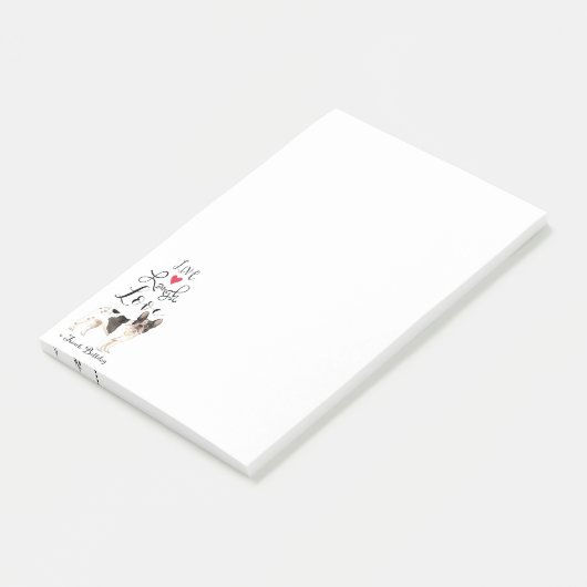 Live Laugh Love a French Bulldog Post-it® Notes (Schuin)