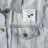 Live Laugh Love a French Bulldog Vierkante Button 5,1 Cm (In situ)